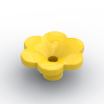 Plant, Outdoor Accessory Kit, Flower with 6 Rounded Petals and Pin #95831 - 24-Yellow