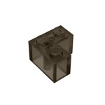 Brick Corner 1 x 2 x 2 #2357 - 111-Trans-Black