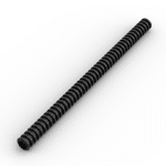 Hose, Ribbed 7mm D. 14L #78c14 - 26-Black