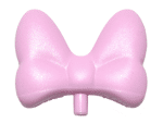 Headwear Accessory Bow Large with Small Pin #24634 - 222-Bright Pink