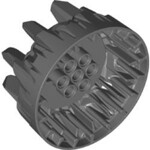 Wheel Hard Plastic with Large Cleats and Flanges (Rock Design) #27254 - 199-Dark Bluish Gray