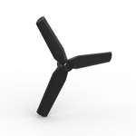 Propeller 3 Blade 9 Diameter with Recessed Center #15790 - 26-Black