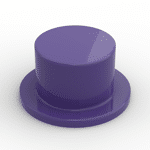 Minifig Top Hat #3878 - 268-Dark Purple