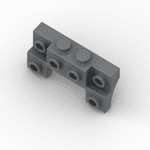 Brick Special 2 x 4 - 1 x 4 with 2 Recessed Studs and Thin Side Arches #14520 - 199-Dark Bluish Gray