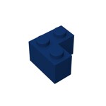 Brick Corner 1 x 2 x 2 #2357 - 140-Dark Blue