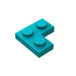 Corner Plate 1 x 2 x 2 #2420 - 107-Dark Turquoise