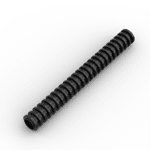 Hose, Ribbed 7mm D. 8L #78c08 - 26-Black