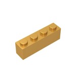 Brick 1 x 4 #3010 - 297-Pearl Gold