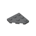 Wedge Plate 3 x 3 Cut Corner #2450 - 199-Dark Bluish Gray