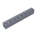 Brick 1 x 8 #3008 - 315-Flat Silver