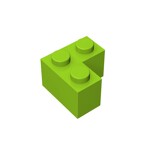 Brick Corner 1 x 2 x 2 #2357 - 119-Lime