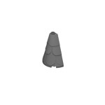 Tower Roof 2 x 4 x 4 Half Cone Shaped with Roof Tiles #35563 - 199-Dark Bluish Gray