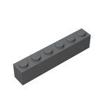 Brick 1 x 6 #3009 - 199-Dark Bluish Gray