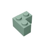 Brick Corner 1 x 2 x 2 #2357 - 151-Sand Green