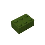 Brick 2 x 3 #3002 - 041-Army Green