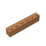 Brick 1 x 6 #3009 - 312-Medium Dark Flesh