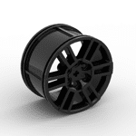 Wheel 56 x 34 Technic Racing Medium with 6 Pin Holes, Open Spokes #49294 - 26-Black