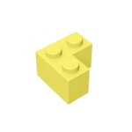 Brick Corner 1 x 2 x 2 #2357 - 226-Bright Light Yellow