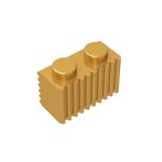 Brick Special 1 x 2 with Grill #2877 - 297-Pearl Gold