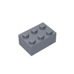 Brick 2 x 3 #3002 - 315-Flat Silver