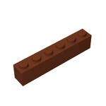 Brick 1 x 6 #3009 - 192-Reddish Brown