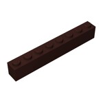 Brick 1 x 8 #3008 - 308-Dark Brown