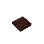 Plate 2 x 2 #3022 - 308-Dark Brown