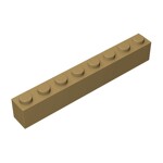 Brick 1 x 8 #3008 - 138-Dark Tan