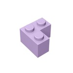 Brick Corner 1 x 2 x 2 #2357 - 325-Lavender