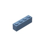 Brick 1 x 4 #3010 - 135-Sand Blue