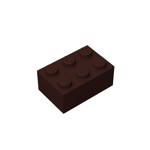 Brick 2 x 3 #3002 - 308-Dark Brown