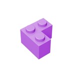 Brick Corner 1 x 2 x 2 #2357 - 324-Medium Lavender