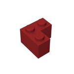 Brick Corner 1 x 2 x 2 #2357 - 154-Dark Red