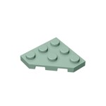 Wedge Plate 3 x 3 Cut Corner #2450 - 151-Sand Green