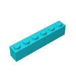 Brick 1 x 6 #3009 - 322-Medium Azure