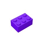 Brick 2 x 3 #3002 - 268-Dark Purple