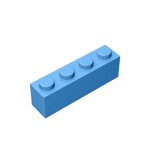 Brick 1 x 4 #3010 - 102-Medium Blue