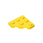 Wedge Plate 3 x 3 Cut Corner #2450 - 24-Yellow