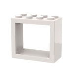 Window 2 x 4 x 3 Frame with Solid Studs #4132 - 1-White