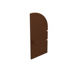 Door 1 x 5 x 11 Curved Top #2400 - 192-Reddish Brown