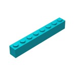 Brick 1 x 8 #3008 - 107-Dark Turquoise