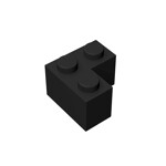 Brick Corner 1 x 2 x 2 #2357 - 26-Black