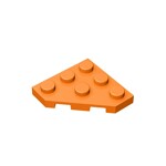 Wedge Plate 3 x 3 Cut Corner #2450 - 106-Orange