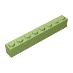 Brick 1 x 8 #3008 - 330-Olive Green