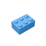 Brick 2 x 3 #3002 - 102-Medium Blue