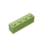 Brick 1 x 4 #3010 - 330-Olive Green