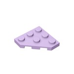 Wedge Plate 3 x 3 Cut Corner #2450 - 325-Lavender