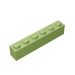Brick 1 x 6 #3009 - 330-Olive Green