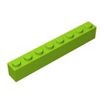 Brick 1 x 8 #3008 - 119-Lime
