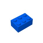 Brick 2 x 3 #3002 - 23-Blue